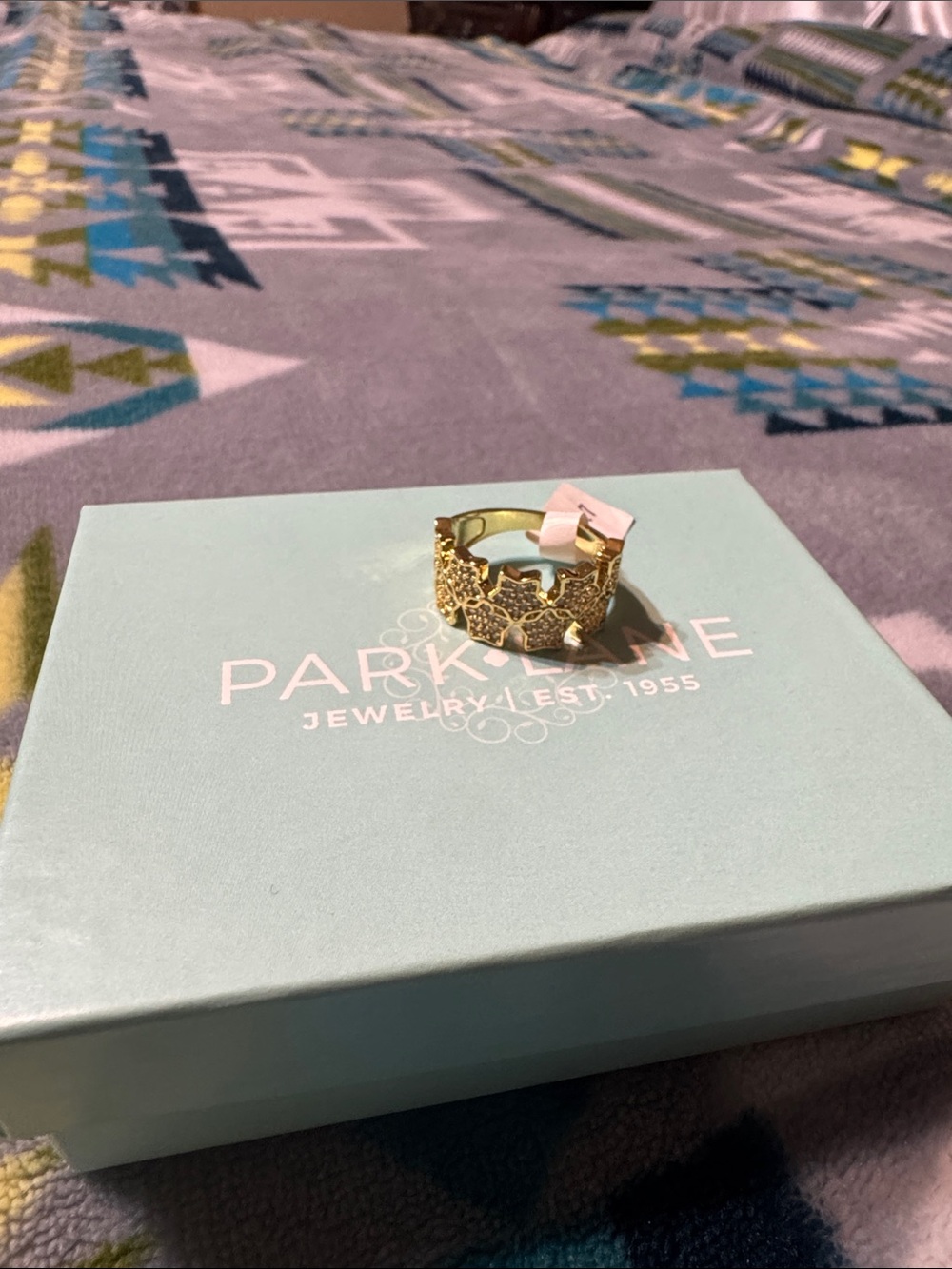Park Lane Gold Filigree Crown Band Ring